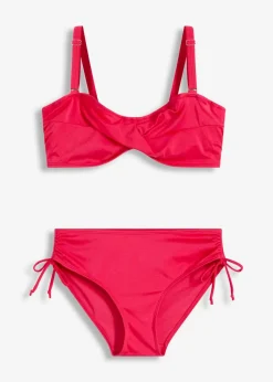 bonprix Große Cups D-F|Nachhaltigere Materialien^Balconette-Bikini aus glänzendem Material (2-tlg.Set) pink