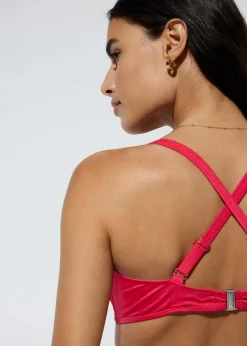 bonprix Große Cups D-F|Nachhaltigere Materialien^Balconette-Bikini aus glänzendem Material (2-tlg.Set) pink