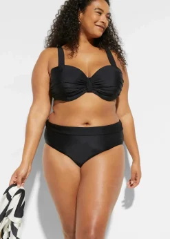 bonprix Große Cups D-F|Nachhaltigere Materialien^Balconette-Bikini mit gepolsterten Trägern (2-tlg.Set) schwarz