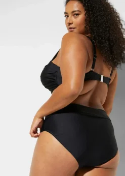 bonprix Große Cups D-F|Nachhaltigere Materialien^Balconette-Bikini mit gepolsterten Trägern (2-tlg.Set) schwarz