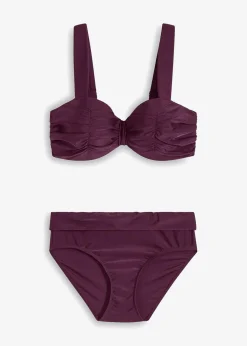 bonprix Nachhaltigere Materialien|Bademode·Bikinis^Balconette-Bikini mit gepolsterten Trägern (2-tlg.Set) holunderbeere