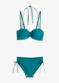 bonprix Nachhaltigere Materialien|Bademode·Bikinis^Balconette-Bikini (2-tlg. Set) mit extra Neckholder Träger petrol