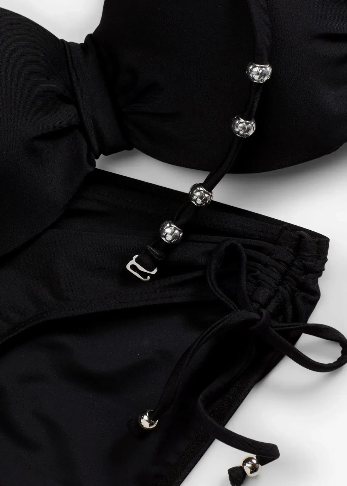 bonprix Große Cups D-F|Nachhaltigere Materialien^Balconette-Bikini (2-tlg. Set) mit extra Neckholder Träger schwarz