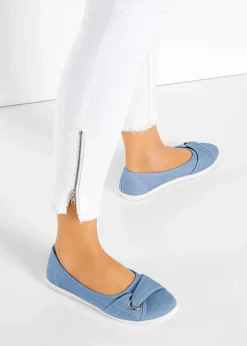 bonprix Sommerschuhe^Ballerinas aus Baumwoll-Canvas jeansblau