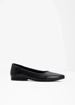 bonprix Sommerschuhe|Premium^Ballerinas aus Leder schwarz