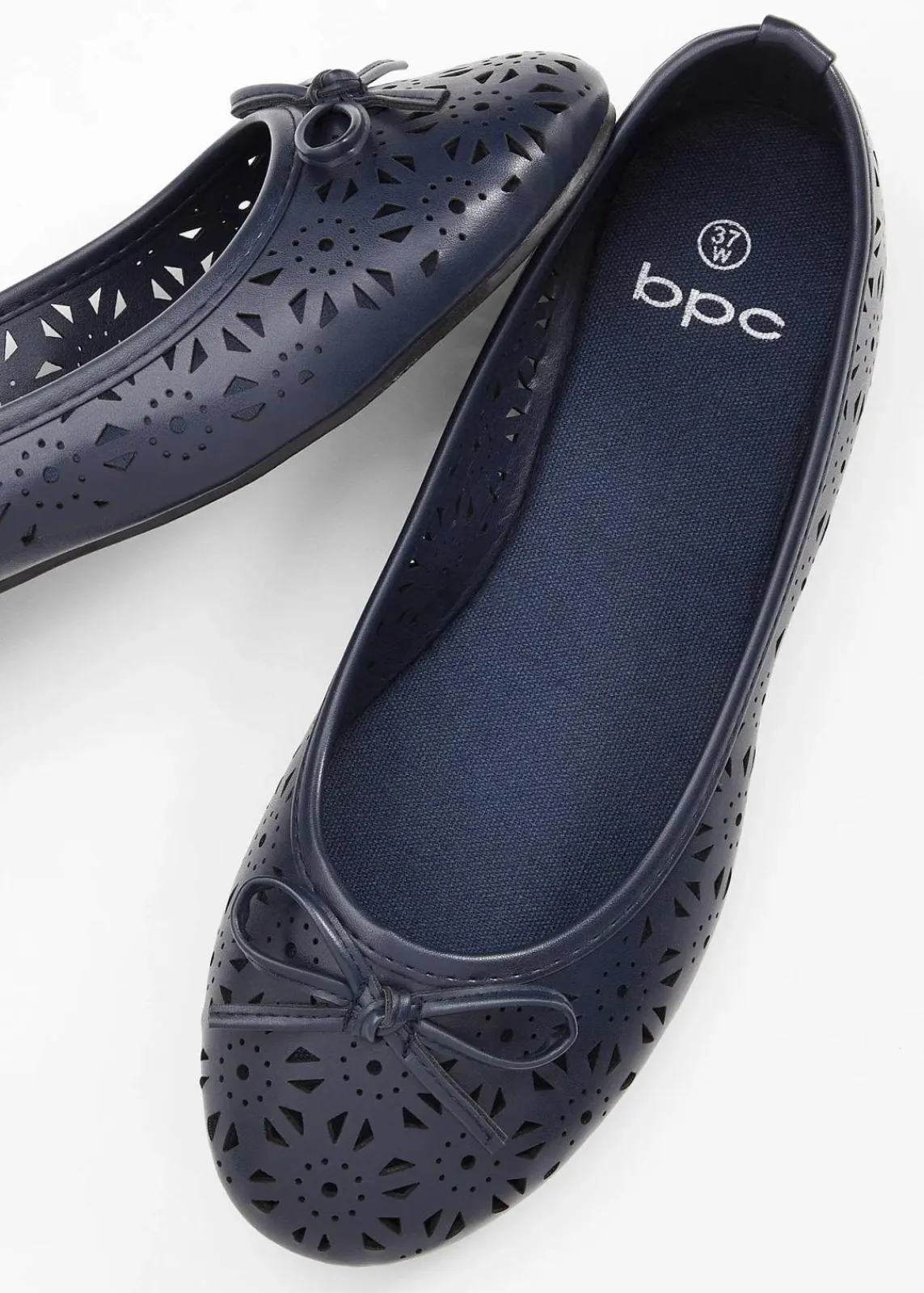 bonprix Sommerschuhe|Schuhe & Accessoires In Spezialgrößen·Schuhe In Übergröße^Ballerinas in bequemer Weite blau