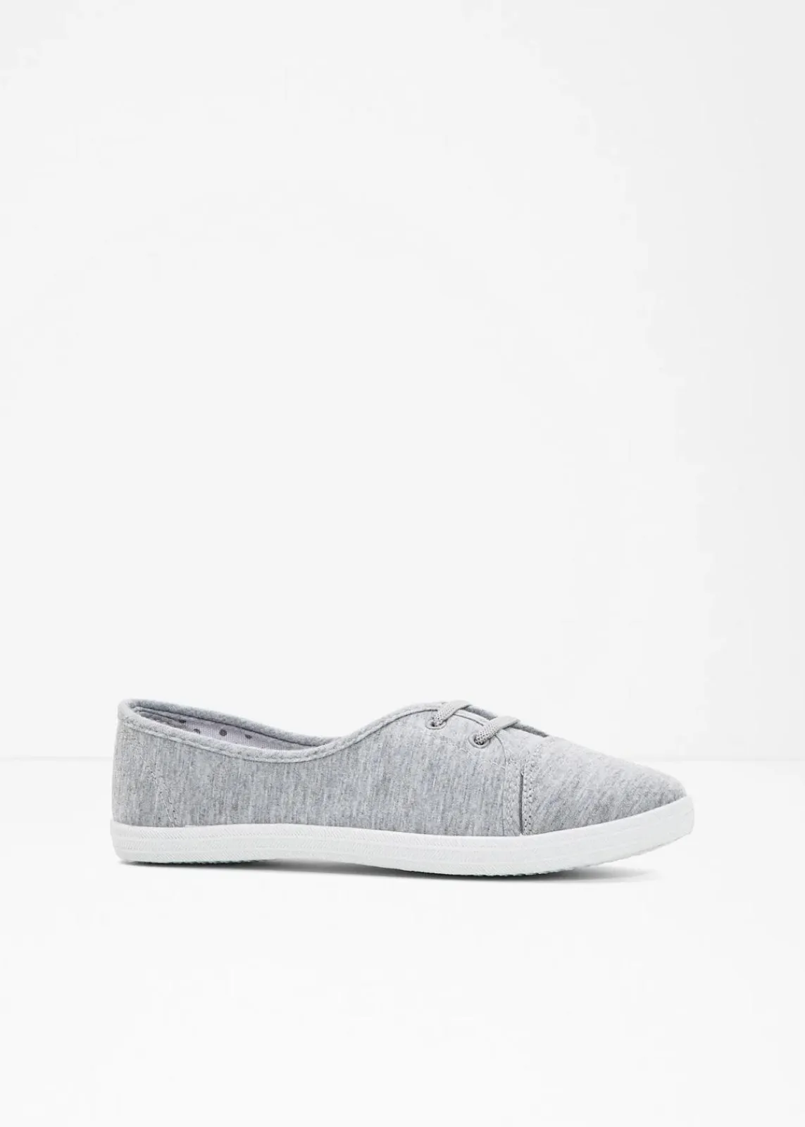 bonprix Sommerschuhe^Ballerinas mit dekorativer Schnürung grau meliert