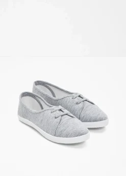 bonprix Sommerschuhe^Ballerinas mit dekorativer Schnürung grau meliert
