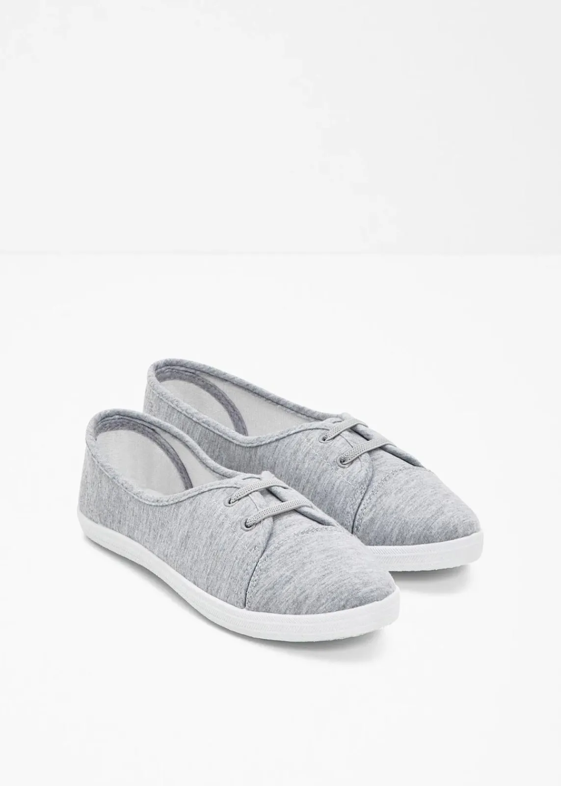 bonprix Sommerschuhe^Ballerinas mit dekorativer Schnürung grau meliert