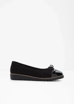 bonprix Sommerschuhe^Ballerinas mit gepolsterter Innensohle schwarz
