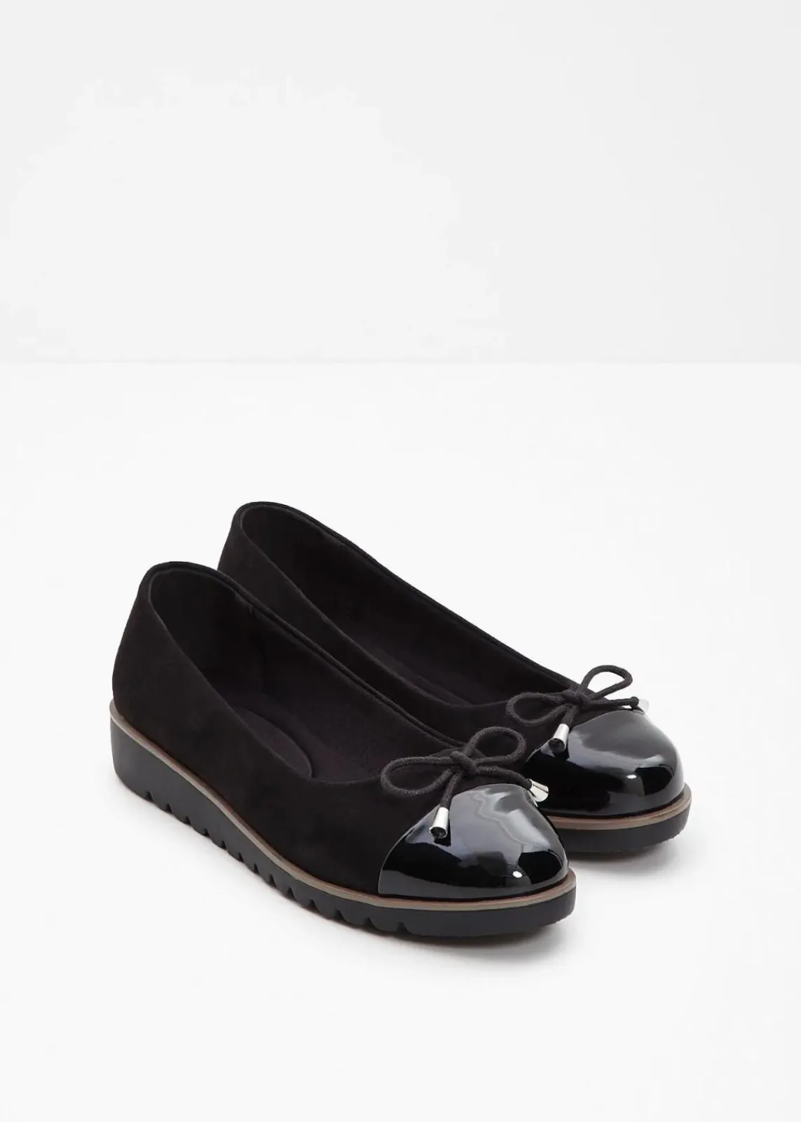 bonprix Sommerschuhe^Ballerinas mit gepolsterter Innensohle schwarz