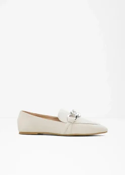 bonprix Sommerschuhe^Ballerinas mit Kette beige