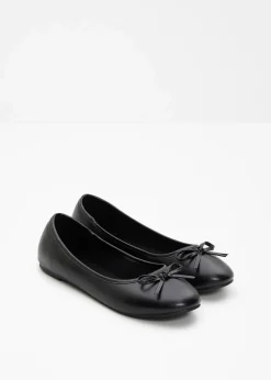 bonprix Sommerschuhe|Schuhe & Accessoires In Spezialgrößen·Schuhe In Übergröße^Ballerinas mit Schleife schwarz