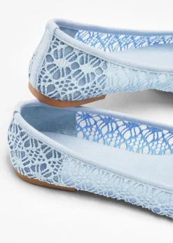 bonprix Schuhe & Accessoires In Spezialgrößen·Schuhe In Übergröße|Sommerschuhe^Ballerinas mit Spitze perlblau