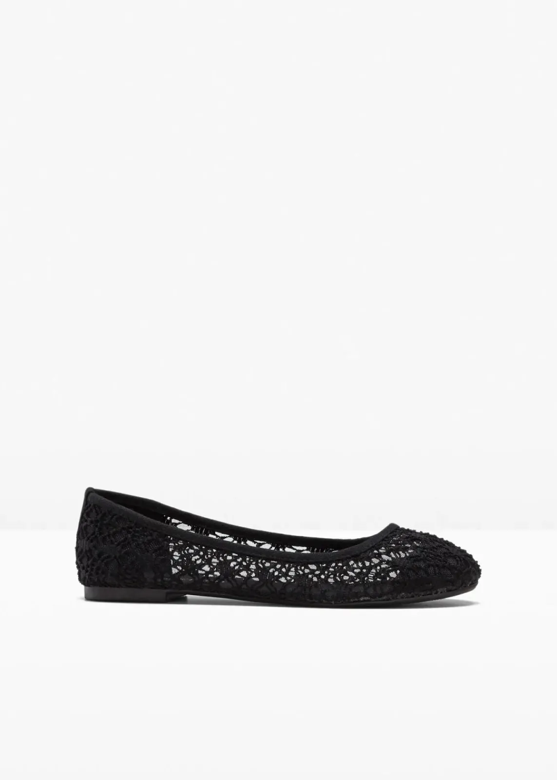 bonprix Schuhe & Accessoires In Spezialgrößen·Schuhe In Übergröße|Sommerschuhe^Ballerinas mit Spitze schwarz
