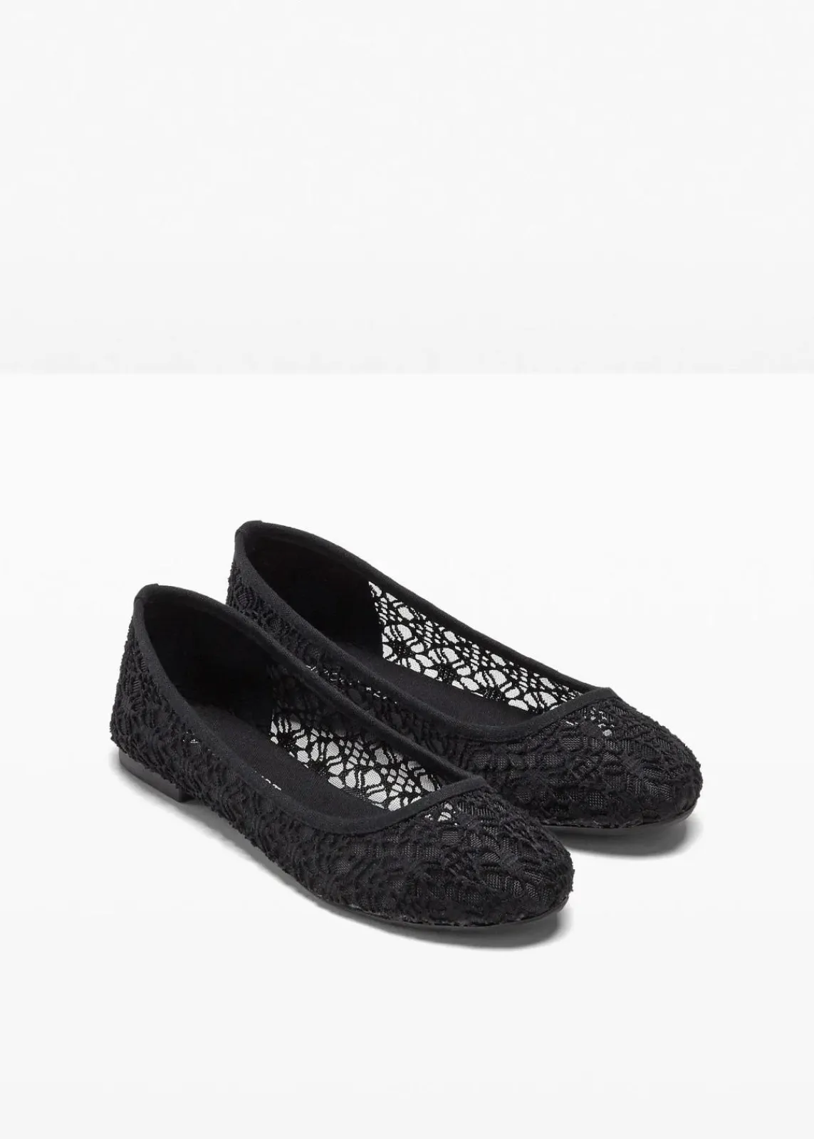 bonprix Schuhe & Accessoires In Spezialgrößen·Schuhe In Übergröße|Sommerschuhe^Ballerinas mit Spitze schwarz