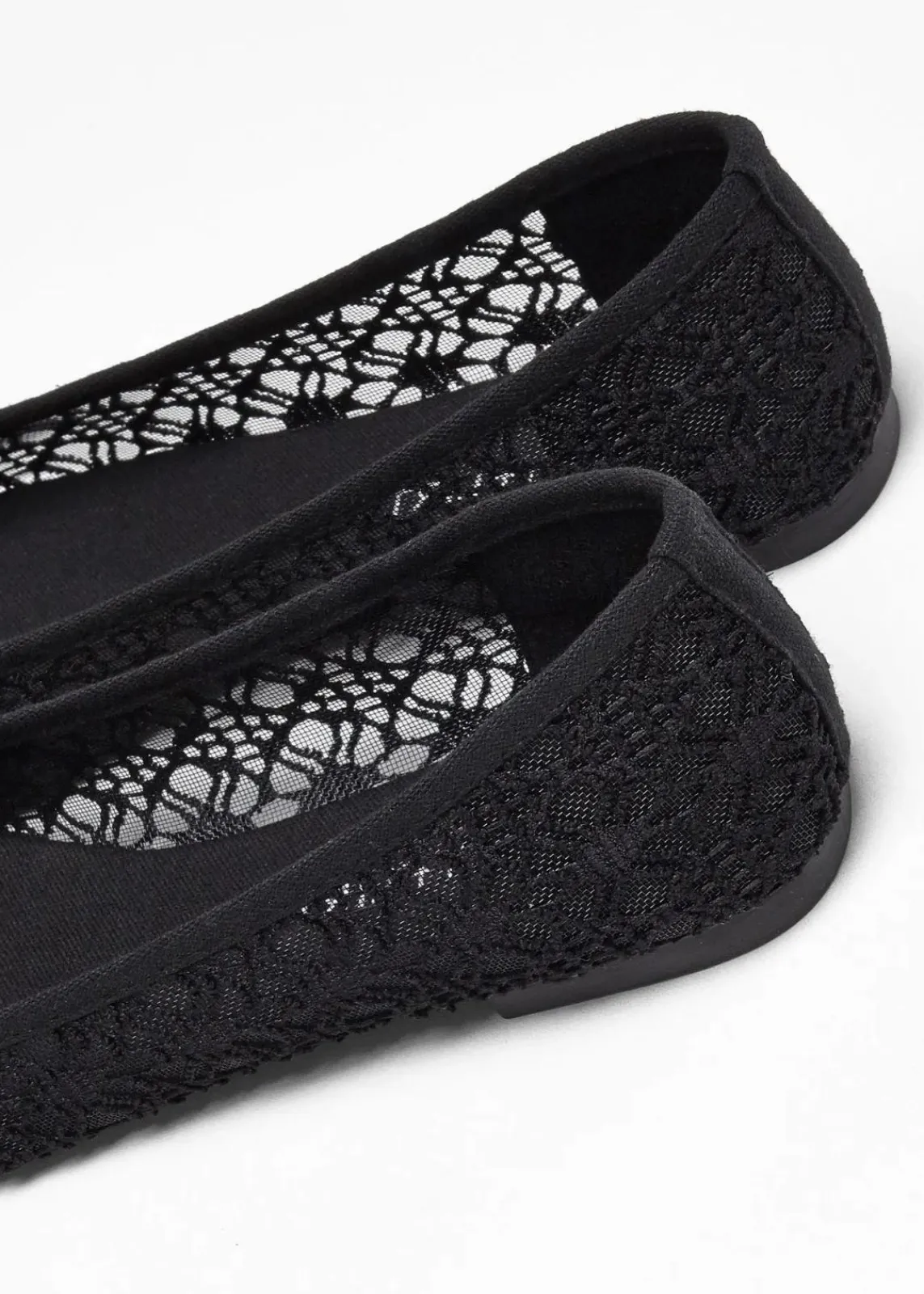 bonprix Schuhe & Accessoires In Spezialgrößen·Schuhe In Übergröße|Sommerschuhe^Ballerinas mit Spitze schwarz