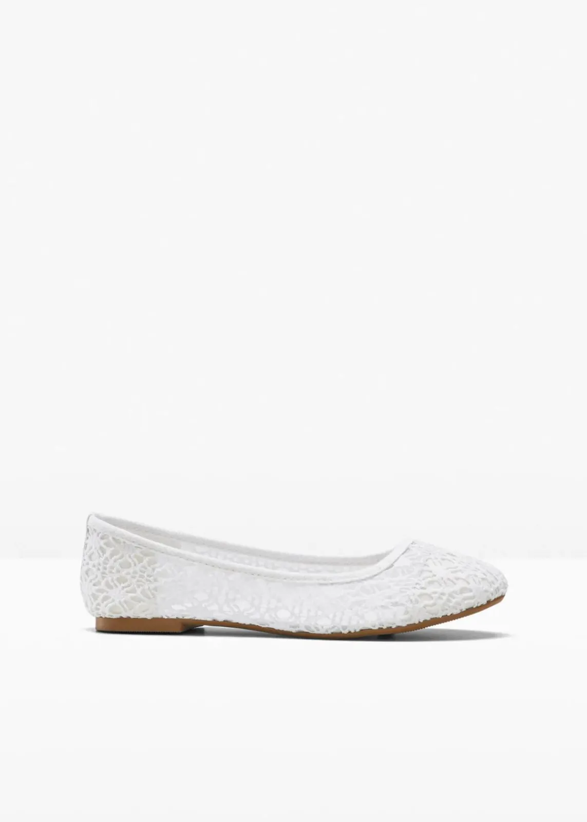 bonprix Sommerschuhe|Schuhe & Accessoires In Spezialgrößen·Schuhe In Übergröße^Ballerinas mit Spitze weiß