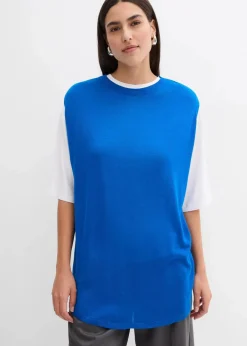 bonprix Bekleidung·Umstandsmode|Strickmode^Ballonförmiges Stricktop aus feiner Viskose azurblau