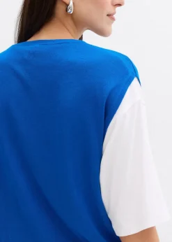 bonprix Bekleidung·Umstandsmode|Strickmode^Ballonförmiges Stricktop aus feiner Viskose azurblau