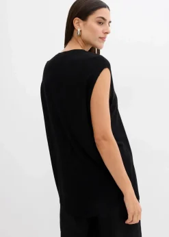 bonprix Bekleidung·Umstandsmode|Strickmode^Ballonförmiges Stricktop aus feiner Viskose schwarz