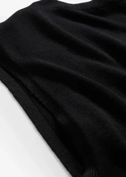 bonprix Bekleidung·Umstandsmode|Strickmode^Ballonförmiges Stricktop aus feiner Viskose schwarz