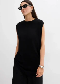 bonprix Bekleidung·Umstandsmode|Strickmode^Ballonförmiges Stricktop aus feiner Viskose schwarz
