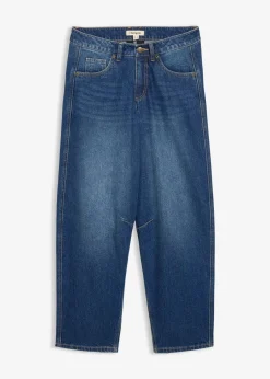 bonprix Bekleidung·Shirts & Tops|Jeans^Ballon-Jeans Mid Waist dunkelblau denim used