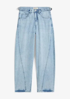 bonprix Jeans|Kurzgrößen^Balloon-Jeans, Mid Waist eisblau denim used
