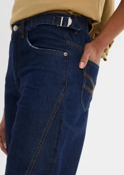 bonprix Jeans|Kurzgrößen^Balloon-Jeans, Mid Waist tiefblau denim ungewaschen