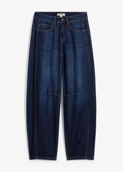 bonprix Jeans|Bekleidung·Shirts & Tops^Balloon-Jeans Mid Waist, Super Soft dunkelblau denim used
