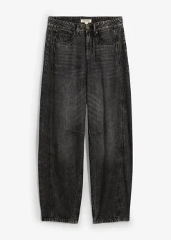 bonprix Bekleidung·Shirts & Tops|Jeans^Balloon-Jeans Mid Waist, Super Soft grau denim used