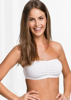 bonprix Nachhaltigere Materialien|Bhs^Bandeau BH (Cup A und B) mit Bio-Baumwolle (2er Pack) schwarz+ weiß
