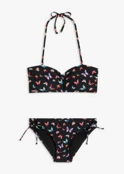 bonprix Nachhaltigere Materialien|Bikinis^Bandeau Bikini (2-tlg. Set) schwarz