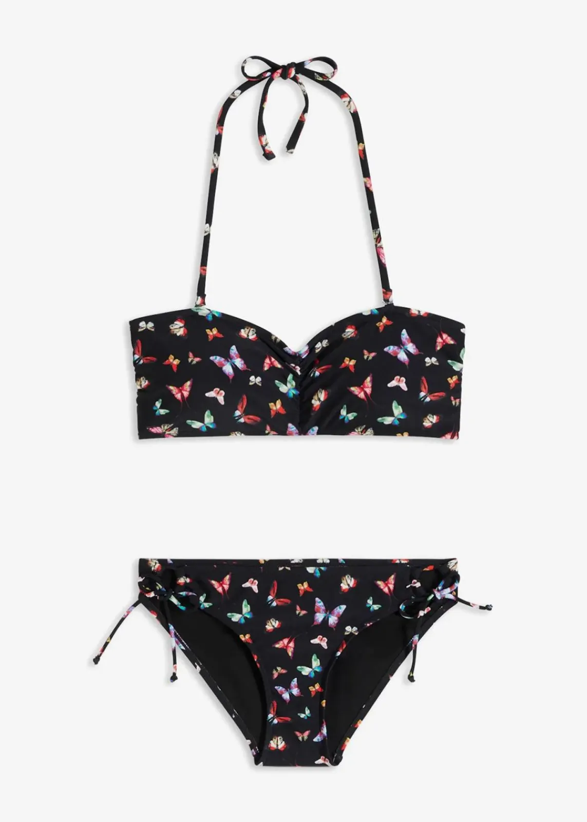 bonprix Nachhaltigere Materialien|Bikinis^Bandeau Bikini (2-tlg. Set) schwarz