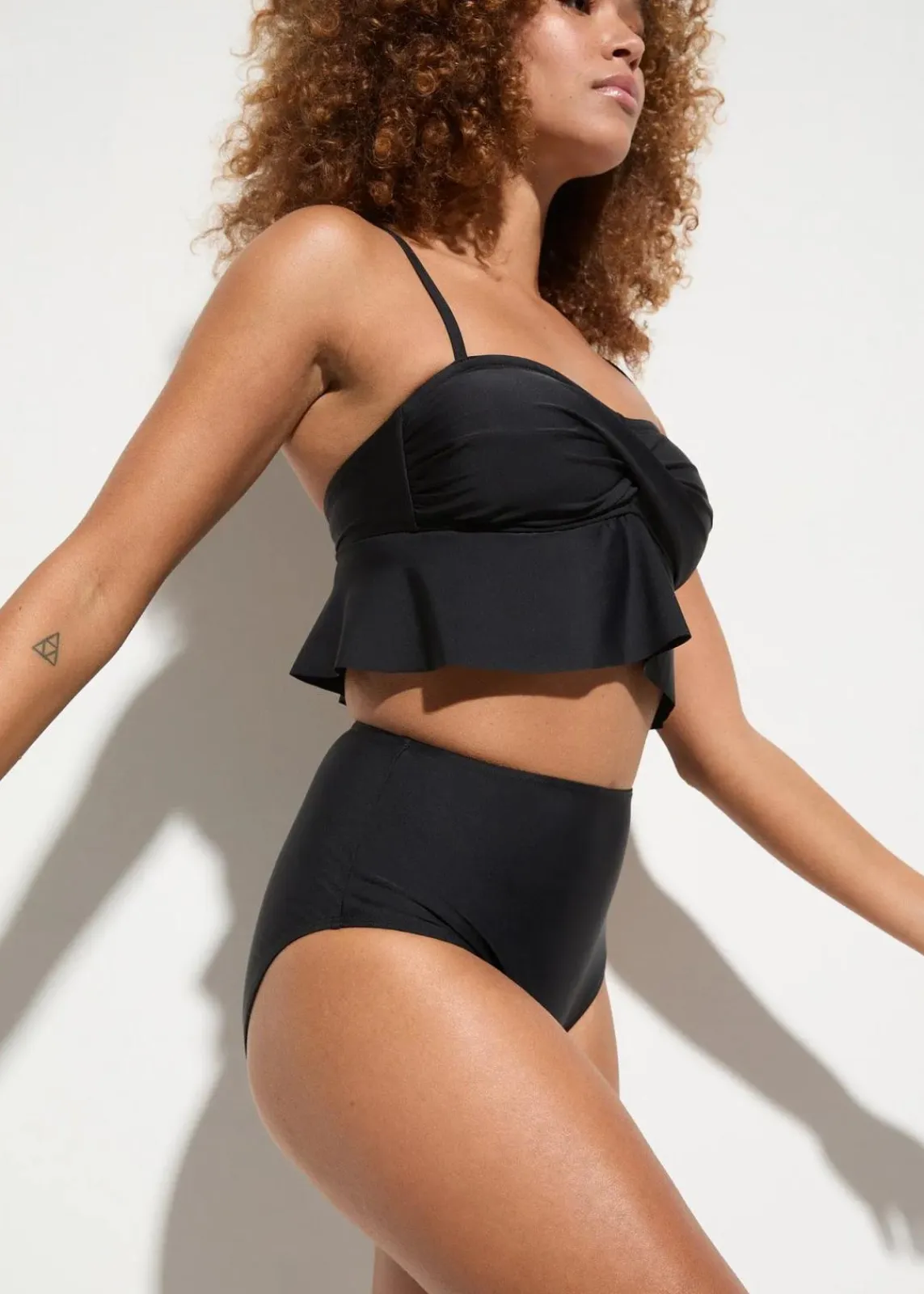 bonprix Nachhaltigere Materialien|Bikinis^Bandeau Bikini (2-tlg.Set) schwarz