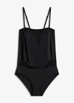 bonprix Nachhaltigere Materialien|Badeanzüge^Bandeau-Badeanzug mit abnehmbaren Trägern schwarz