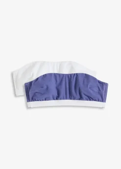 bonprix Wäsche·Baumwollunterwäsche|Nachhaltigere Materialien^Bandeau-BH mit Bio-Baumwolle (2er Pack) dunkelpazifik + weiß