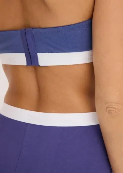 bonprix Wäsche·Baumwollunterwäsche|Nachhaltigere Materialien^Bandeau-BH mit Bio-Baumwolle (2er Pack) dunkelpazifik + weiß