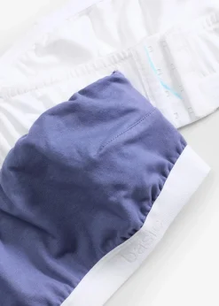 bonprix Wäsche·Baumwollunterwäsche|Nachhaltigere Materialien^Bandeau-BH mit Bio-Baumwolle (2er Pack) dunkelpazifik + weiß