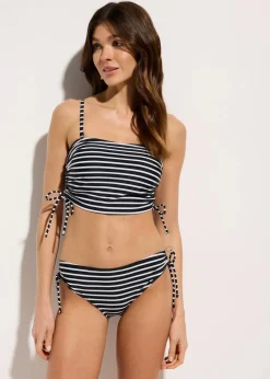 bonprix Nachhaltigere Materialien|Bademode·Bikinis^Bandeau-Bikini mit abnehmbaren Trägern (2-tlg.Set) schwarz/weiß gestreift