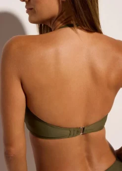bonprix Nachhaltigere Materialien|Mix & Match^Bandeau-Bikinioberteil dunkeloliv