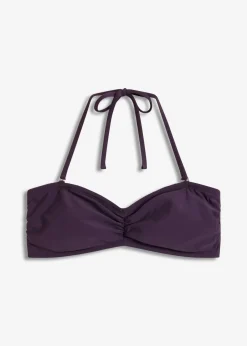 bonprix Nachhaltigere Materialien|Mix & Match^Bandeau-Bikinioberteil mit abnehmbaren Trägern dunkellila