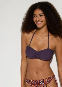 bonprix Nachhaltigere Materialien|Mix & Match^Bandeau-Bikinioberteil mit abnehmbaren Trägern dunkellila