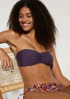 bonprix Nachhaltigere Materialien|Mix & Match^Bandeau-Bikinioberteil mit abnehmbaren Trägern dunkellila