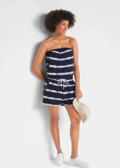 bonprix Strandmode|Jumpsuits^Bandeau-Jumpsuit aus reiner Bio-Baumwolle dunkelblau