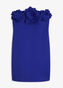 bonprix Festliche Mode|Kleider^Bandeau-Kleid aus fester Scuba-Qualität blau
