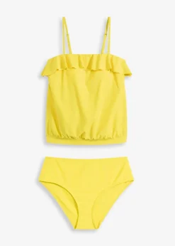 bonprix Nachhaltigere Materialien|Tankinis^Bandeau-Tankini mit Multiway-Trägern (2-tlg.Set) gelb