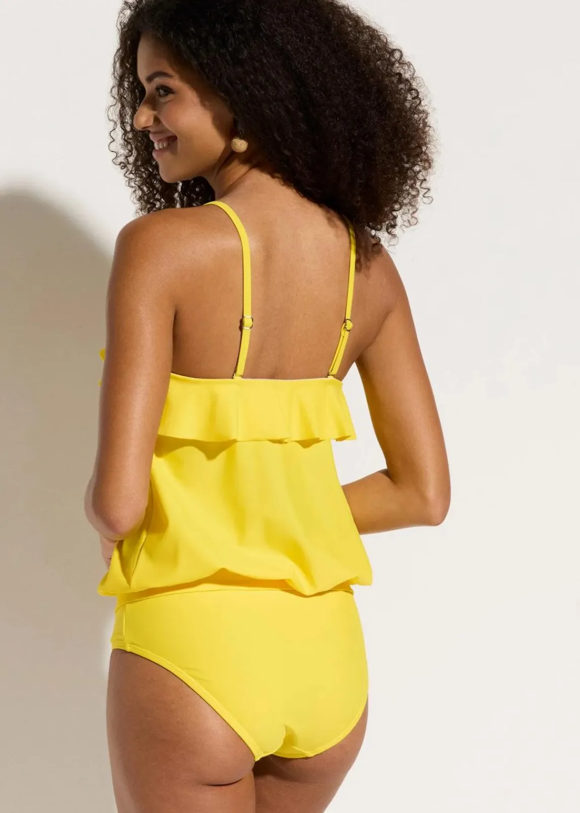 bonprix Nachhaltigere Materialien|Tankinis^Bandeau-Tankini mit Multiway-Trägern (2-tlg.Set) gelb
