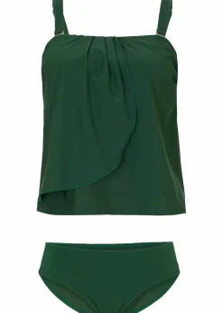 bonprix Nachhaltigere Materialien|Tankinis^Bandeau-Tankini (2-tlg.Set) dunkelgrün